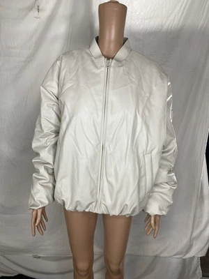 Abrigo Bomber Alo Yoga Mujer Imitación Cuero Hinchado Premium Talla M Hueso Foto 1 de 4