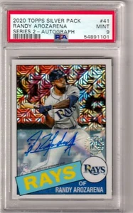 RANDY AROZARENA - 2020 TOPPS SILVER PACK SERIES 2 - AUTOGRAPH REFRACTOR - PSA 9 - Picture 1 of 1