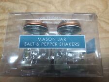 Olde Thompson Mason Jar Salt & Pepper Shakers Clear Glass Copper Color Lid NEW