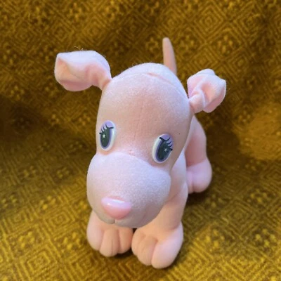 Peluche vintage Galoob Bow Wow Boutique rosa cachorro perro 8"" años 90 Foto 1 de 4