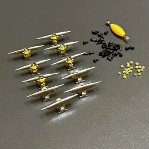 10PCS 32mm Single Axle Fingerboard Trucks & Lock Nuts+Screw Wooden Deck Toys - Picture 1 of 11