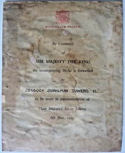 A COMMANDMENT FROM THE KING TO WEAR THIS MEDAL GEORGE AND MARY DIAMOND JUBILEE - Picture 1 of 3
