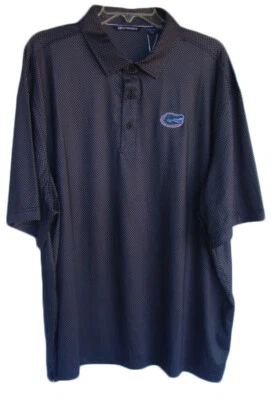 Cutter & Buck Mens Florida Gators Logo Gray Print Polo Shirt SZ XXXL NWT $85 - Image 1 of 3