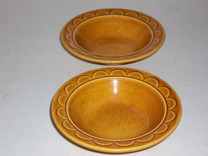 Vintage 6" Golden Cereal Fruit Dessert Soup Bowls Floral Design no chips cracks - Picture 1 of 6