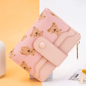 Women Girls Cute Bifold Mini Wallet Coin Purse ID Card Holder Short Handbag Gift - Picture 1 of 15