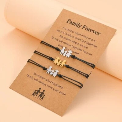 Bracciale Braccialetto Donna bambino famiglia creativa oro argento regolabile - Immagine 1 di 4