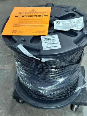 Cuerda estática Samson 100' 5/8" (16 mm) aparejo rappel trenza estable negra 11.000 lb Foto 1 de 4