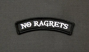 NO RAGRETS Tab Morale Embroidered Patch Scotty P The Millers Hook & Loop Backing - Picture 1 of 2