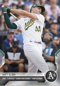 2021 TOPPS NOW CARD HR DERBY PARTICIPANT OAKLAND ATHLETICS MATT OLSON #502 - Picture 1 of 1