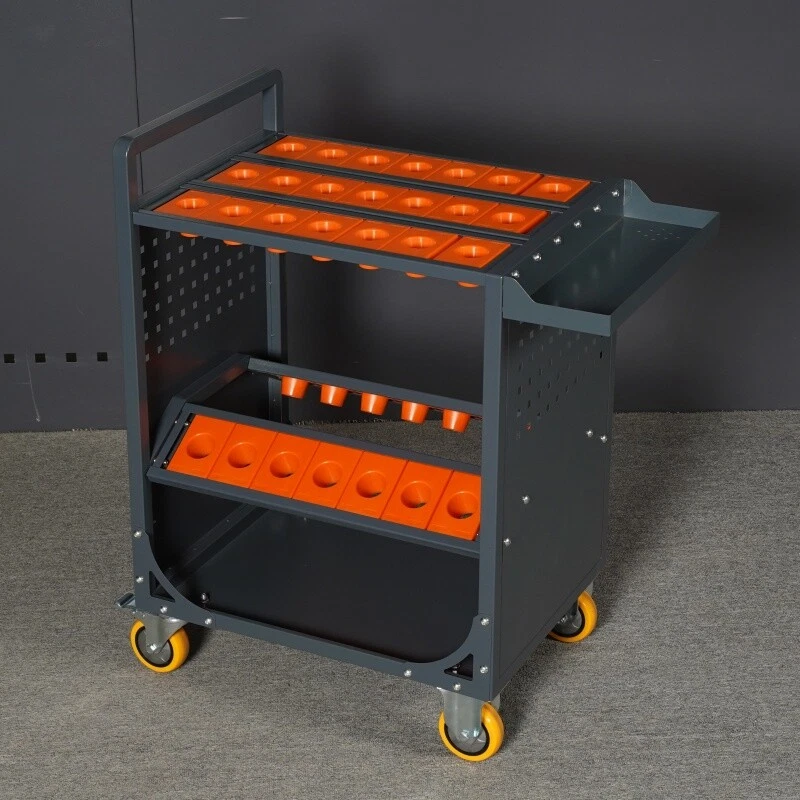 LYREIGN CAT40 CNC Tool Holder BT40 CNC Tool Cart Stor with Wheels for Warehouse Factory