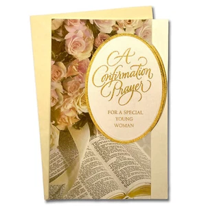 Tarjeta de confirmación, PARA UNA MUJER JOVEN de American Greetings, religiosa + sobre - Imagen 1 de 5