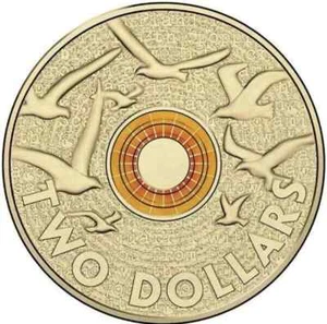 Flanders Field 2015 recuerdo moneda de dos dólares color rara Australia CIRC - Imagen 1 de 12