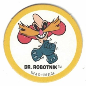 1 Pog Dr. Robotnik from Sonic The Hedgehog Sega 1995 "Milkcap" - Picture 1 of 2