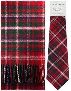 MacDougall Moderno Tartán Cepillo Lana Bufanda y Corbata Set de Regalo - Imagen 1 de 1