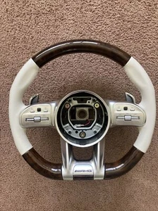 Upgrated Wood Grain Steering Wheel For Mercedes-Benz AMG C63 E63 G63 GT S63 CL63 - Picture 1 of 9