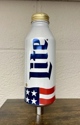 USA Miller Lite Beer Tap Handle - Aluminum 16oz Bottle/Can - 8 In. - Image 1 of 4