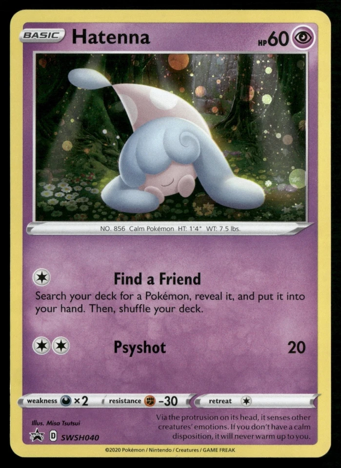Hatenna - SWSH040 SWSH: Sword & Shield Promo Cards Pokemon TCG - Image 1 of 2
