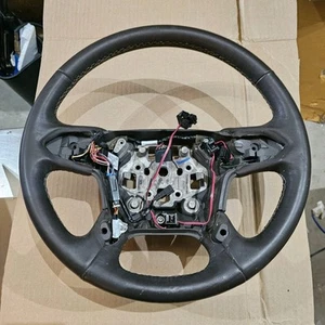 GMC 14-19 15-19 Sierra Chevrolet Silverado Brown Leather Steering Wheel Heated - Picture 1 of 8