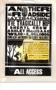 Vintage The Tragically Hip Another Roadside Attraction Laminated Backstage Pass - Picture 1 of 2