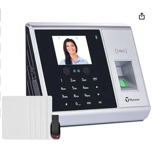 Hysoon HY2000 Silver Large Display Digital Face And Fingerprint Time Clock - Picture 1 of 3