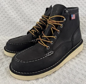 Danner Bull Run Mokassinnaht 6" Arbeitsstiefel in schwarzem Leder 8,5M 15587 Einzelhandel 260 $ - Bild 1 von 11