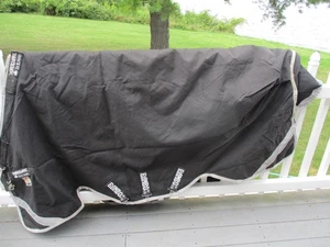 72'' Rambo Supreme Turnout blanket Medium 1680D Plus Varilayer 250g - Black - Picture 1 of 8