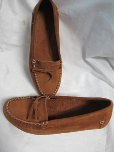 NEW ~ L.L. Bean ~ Penny Loafers Shoes MOCCASINS  Brown Suede size 7 M - Picture 1 of 3