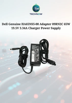Adaptador Dell Original HA65NS5-00 09RN2C 65W 19.5V 3.34A Cargador Fuente de Alimentación Foto 1 de 4