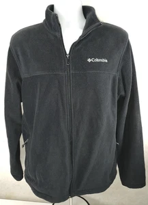 Columbia Fleece Jacket Men's L Full-Zip Drawstring Waist Black Used - Picture 1 of 2