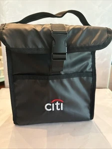 Citi Citibank Mini Cooler Lunchbox Insulated Black Lunch Logo Citigroup - Picture 1 of 6