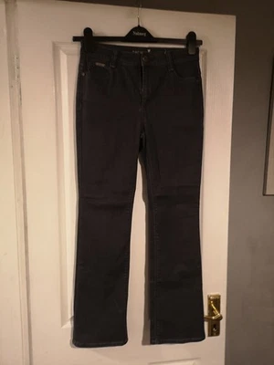 Per Una Size 10 Grey Slim Bootcut Jeans 28" Leg High Waist - Image 1 of 4