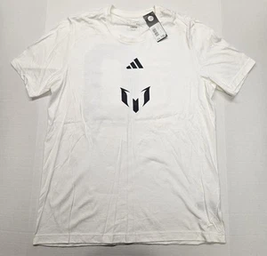 Adidas Messi #10 Miami T-Shirt 'White' / JH1136 / Men's Size Large - Picture 1 of 6