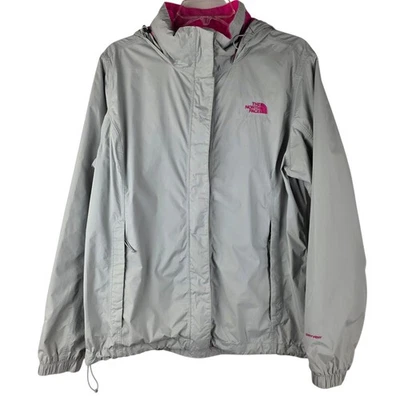Chaqueta de lluvia The North Face XL Resolve 2 DryVent gris rosa impermeable para mujer Foto 1 de 4