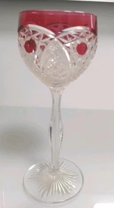 Überfangglas Römer, Rot, Weinglas, Val st Lambert, Baccarat, St Louis, H-19,5cm. - Bild 1 von 3