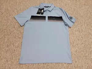 Travis Mathew Polo Shirt Mens Large Blue Performance Shannopin Golf Never Better - Picture 1 of 20
