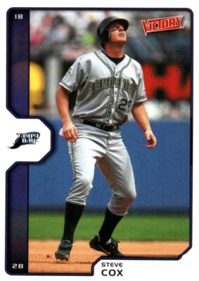 Steve Cox 1B Devil Rays Upper Deck Victory Baseball Card #56 2002 - Image 1 of 2