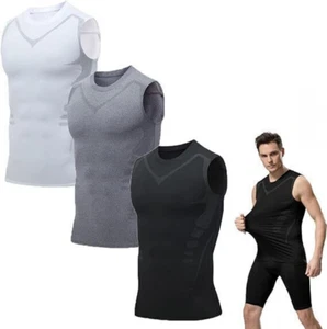 Sculptcore - Men's Body Shaper, Compression Ionic Shaping Shirt Vest Basic Vest - Picture 1 of 15