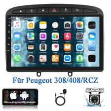 Produktbild - 9" Android 13 Autoradio GPS Navi WIFI RDS Für Peugeot 308 408 RCZ 2007-2013 +Kam