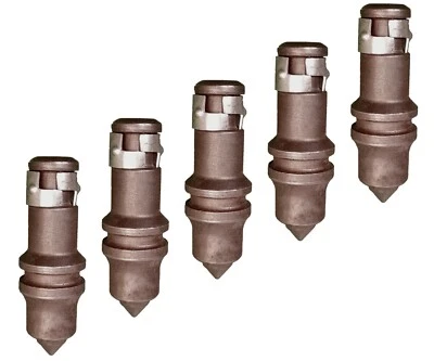 5 Conical/Rotating Carbide Bits replaces RL09, 20MMØ Shank for Trencher/Auger - Image 1 of 2