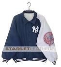 Men's NY Yankees Inspired Windbreaker Satin Jacket | Button up Starter Jacket |