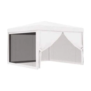 Party Tent With 4 Mesh Sidewalls 4X4 M White - Picture 1 of 4