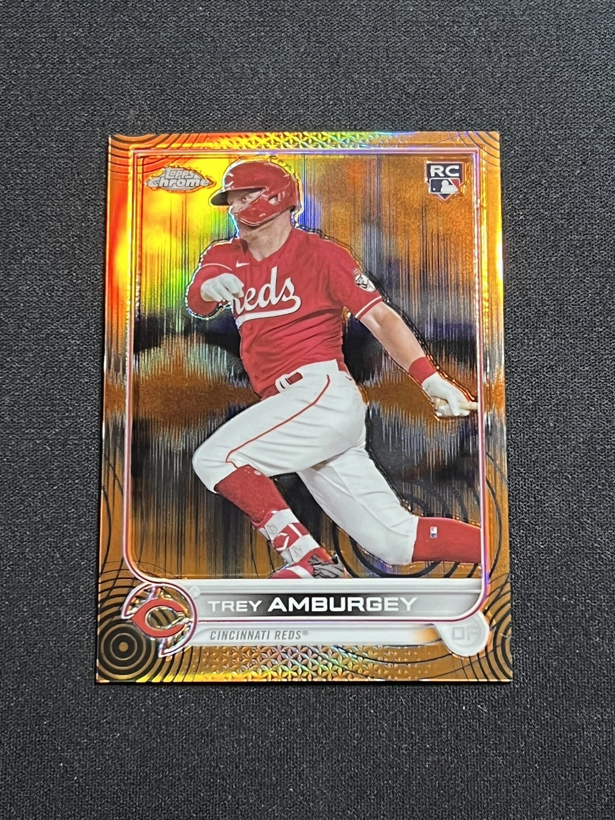2022 Topps Chrome Trey Amburgey Rookie Card #61 RC Orange Refractor /25