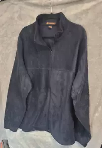 NWOT Harriton Full Zip-Up Fleece Dark Navy *available in 2XL and 4XL - Picture 1 of 5