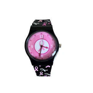 CLEARANCE! Nurse Medical Breast Cancer Awareness Pink Ribbon Jelly Watch NIB! - Picture 1 of 3