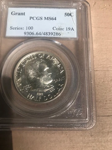 1922 USA 50 c Grant PCGS MS 64 Nice Brilliant white Cover
