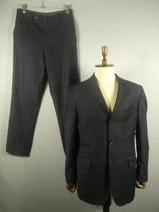 Etro Milano Wool Suit Men Size 52 Striped - Picture 1 of 21