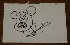 NICK PARK AUTHENTIC SIGNED GROMIT SKETCH AARDMAN OBTAINED IN PERSON UACC DEALERS - Picture 1 of 2