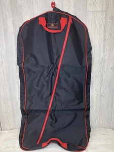 Vintage Benson & Hedges Cigarettes Garment Bag Suitcase Black & Red Vinyl NICE! - Picture 1 of 8