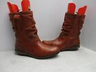 Patagonia Addie Chimney Brick Brown Leather Pull On Ankle Boots Womens Size 6