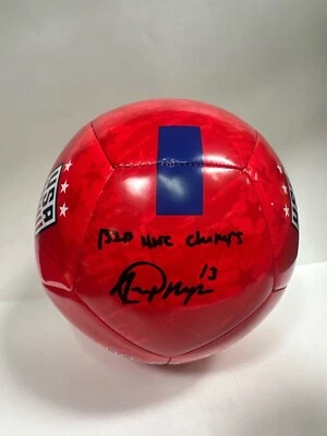 Alex Morgan Signed Nike USA Soccer Ball Size 5 'Back 2 Back WWC Champs' PSA - Image 1 of 2